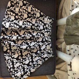 floral mini skirt
